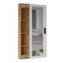 Hanah Home Estantería para Baño Lun1-Aw Pino Atlántico y Blanco